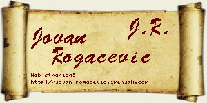 Jovan Rogačević vizit kartica